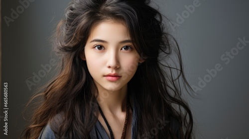 Young Asian Girl Portrait Isolatedphotorealistic, Background Image , Beautiful Women, Hd
