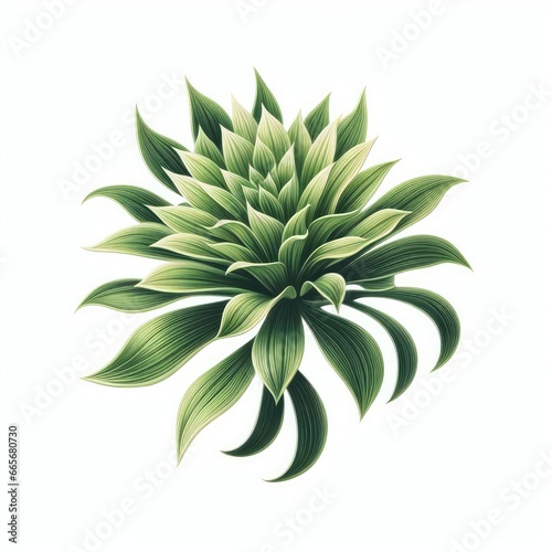 green flower isolated