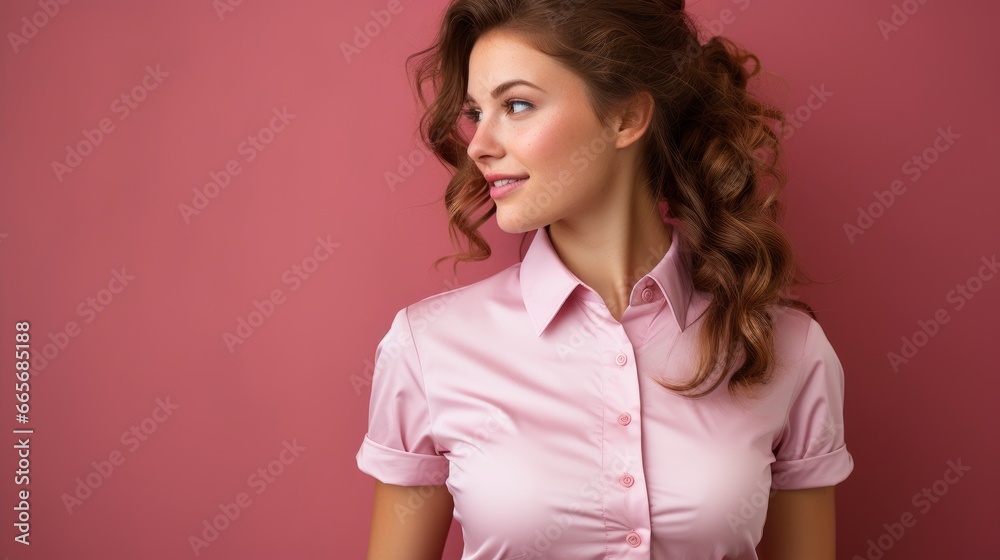 Woman With Pink Shirt Pink Backgroundphotorealistic , Background Image , Beautiful Women, Hd Woman With Pink Shirt Pink Backgroundphotorealistic , Background Image , Beautiful Women, Hd