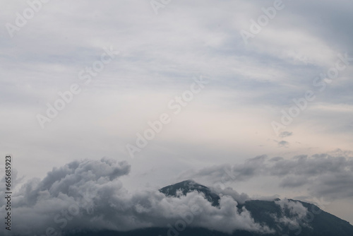 Cloudy sky on mountain tops