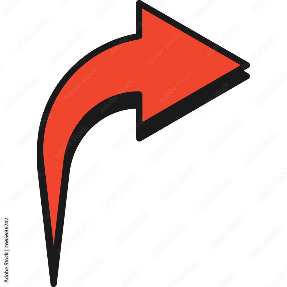 Retro Arrow Shape Retro Arrow Shape
