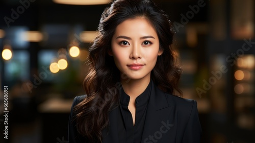 Smiling Asian Business Woman Standing  Background Image   Beautiful Women  Hd