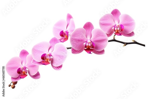 Pink Orchid isolated on white background.