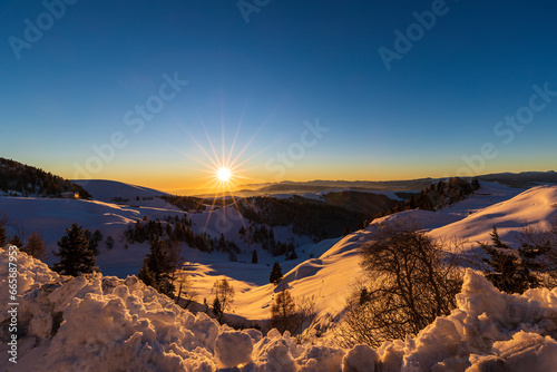 Obraz na płótnie Mount Grappa in Italy w salonie