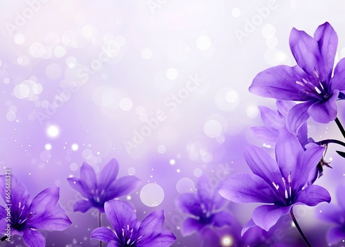  Abstract spring background with purple flowers. © Ahasanara