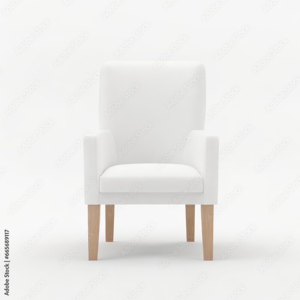 White Upholstered Chair Mockup - Ideal for Home Decor and Furniture Design Presentation White Upholstered Chair Mockup - Ideal for Home Decor and Furniture Design Presentation