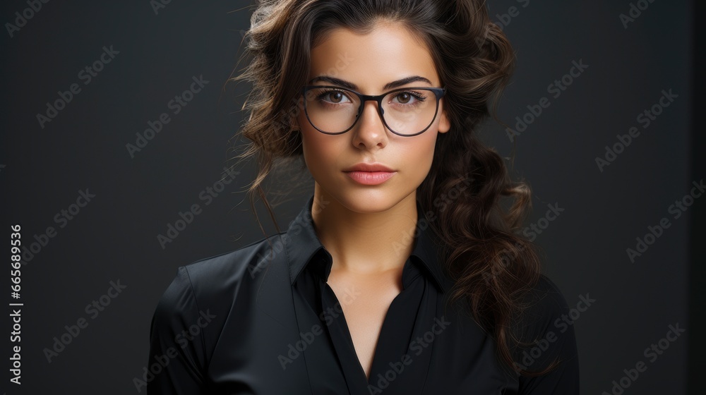 Portrait Young Businesswoman Holding Eyeglasses Hand, Background Image , Beautiful Women, Hd
