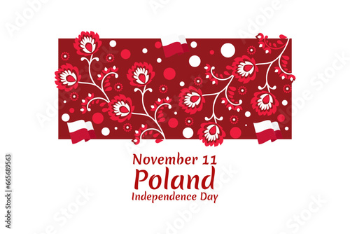 November 11, Happy Independence Day of Poland vector illustration. Suitable for greeting card, poster and banner.