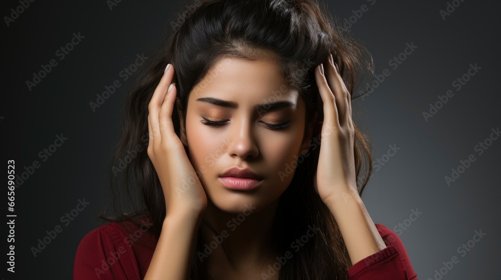 Portrait Asian Woman Close Eyes Frown , Background Image , Beautiful Women, Hd Portrait Asian Woman Close Eyes Frown , Background Image , Beautiful Women, Hd