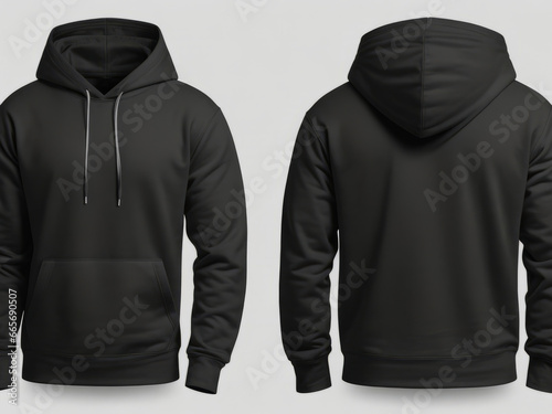 Black Hoodie Mockup - Perfect for Displaying and Customizing Hoodie Designs