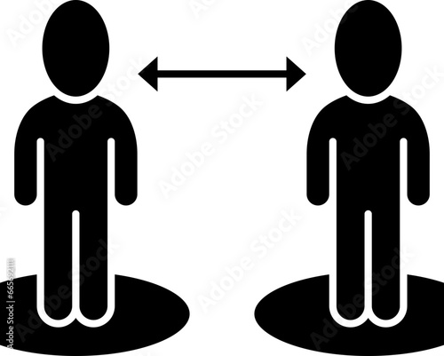 distancing  icon