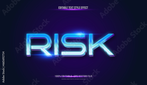 Modern Gradient bright color with futuristic theme mockup text. Editable 3d text effect styles