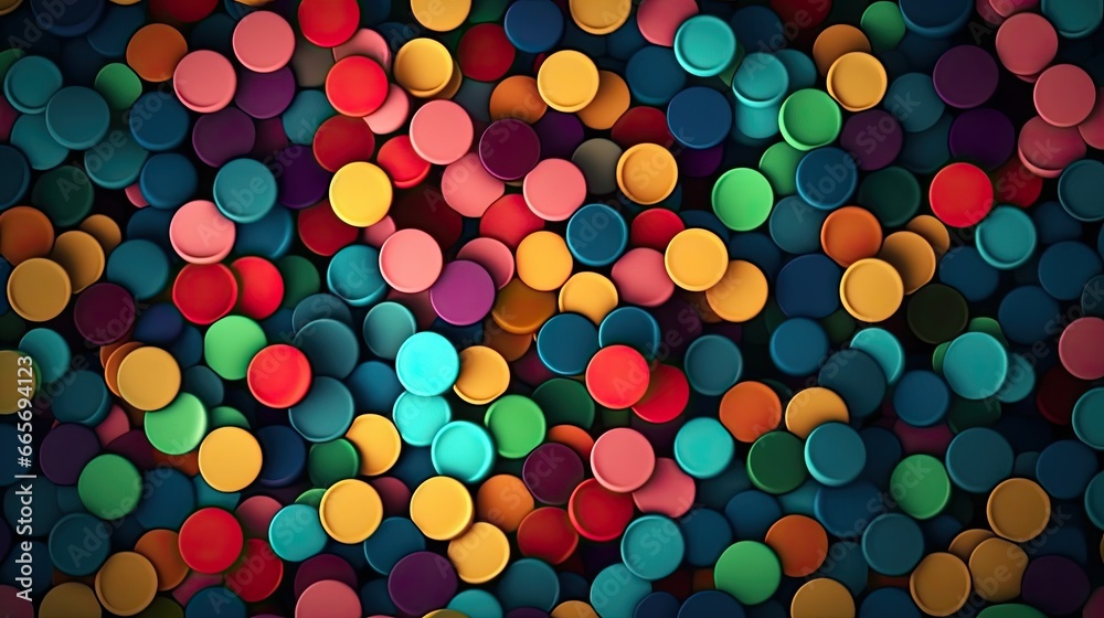Flat multicolored molecules seamless pattern Flat multicolored molecules seamless pattern