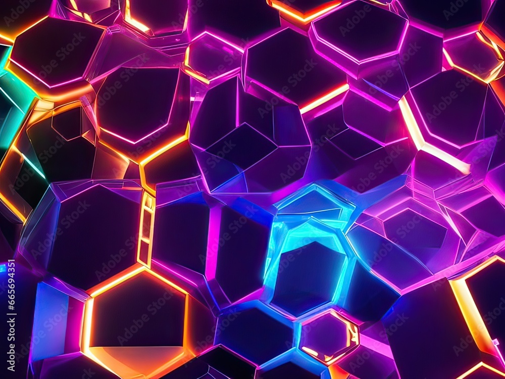 Beautiful neon background of geometry, and lines. Beautiful neon background of geometry, and lines.