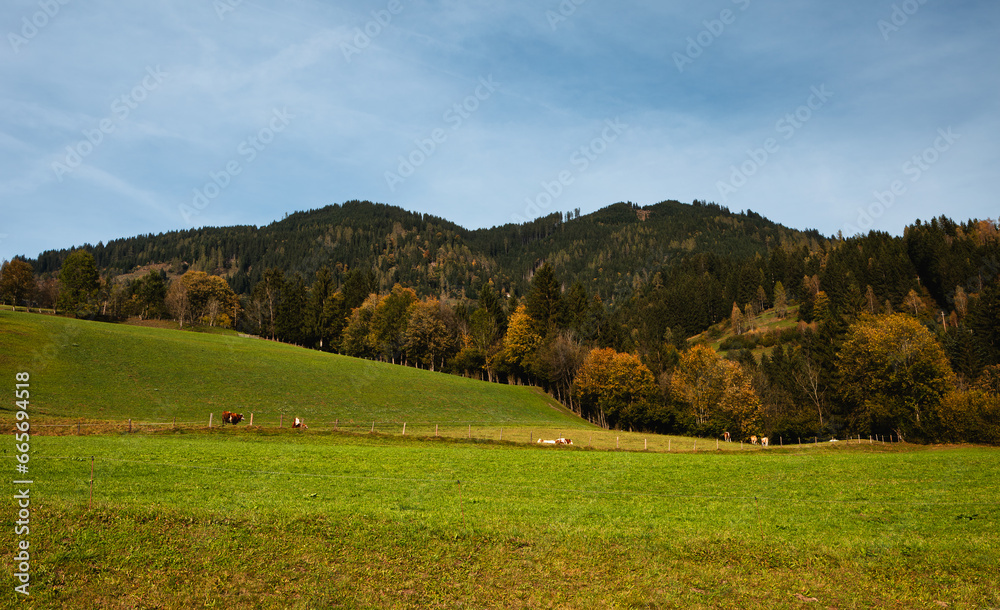 Herbstlandschaft in Salzburg, Österreich