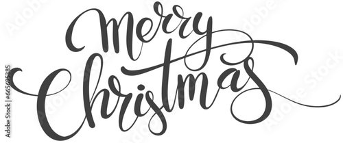 Merry christmas hand lettering calligraphy isolated on white background. Vector holiday illustration element. Merry Christmas script calligraphy