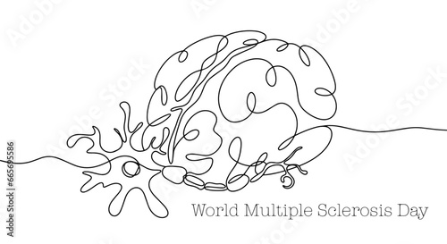 Brain. Neuron. Sclerosis. One line