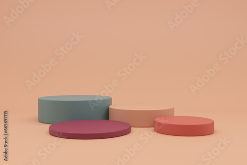 3D Podium stage Background pastel
