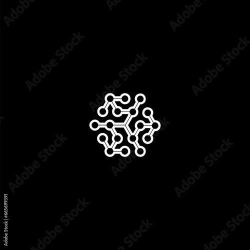 Chemistry technology startup. Chemistry icon  isolated on black background 
