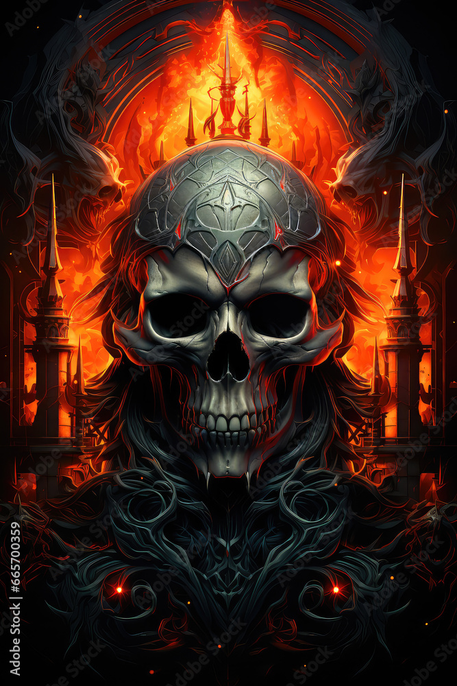 Whispers from Beyond: An Abstract Poster Illustration Embodying the Sinister Forms of a Demon, Skull, or Ghost - Generative AI Whispers from Beyond: An Abstract Poster Illustration Embodying the Sinister Forms of a Demon, Skull, or Ghost - Generative AI