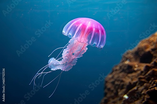 Mauve stinger purple jellyfish. © Ahasanara
