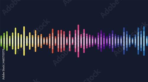 Waves of the equalizer. Audio wave talking. Voice speaking music sound line levels. Podcasting