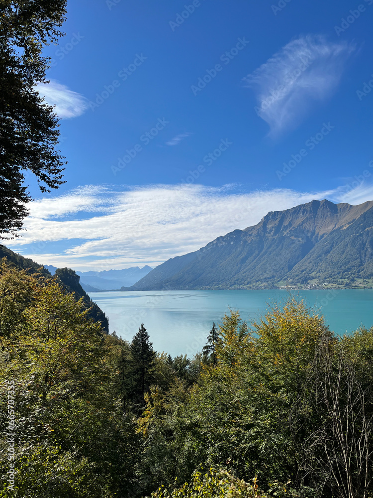 View on lake Brienz from Giessbach Hotel