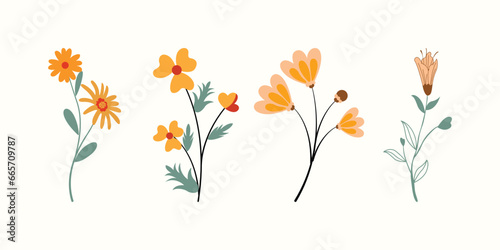 flower icon set in a vector format