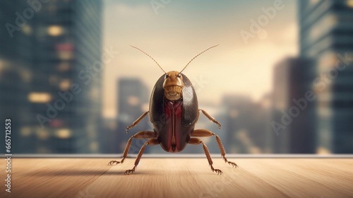 cockroach as a businessman.Generative AI © shuvodesign