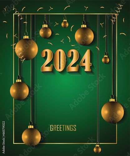 2024 Happy New Year background.