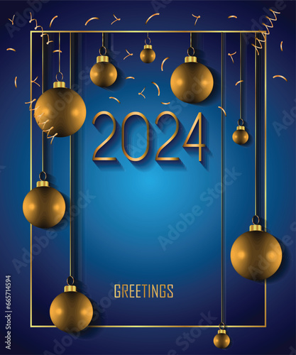 2024 Happy New Year background.
