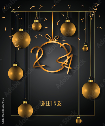 2024 Happy New Year background.