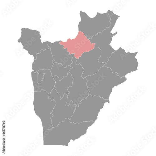 Ngozi province map, administrative division of Burundi. photo