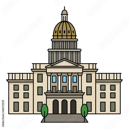 World famous building for State Capitol Colorado Denver USA.
