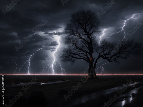 Tormenta en el campo