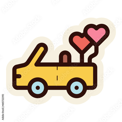 wedding car sticker