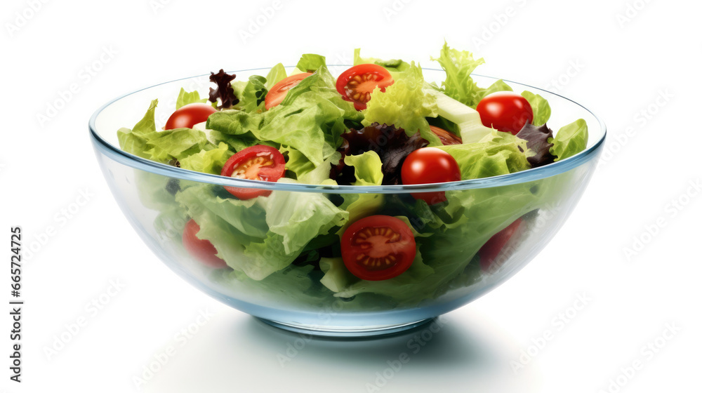 Crisp, colorful bowl of salad on a clean white background - a fresh and healthy delight. Crisp, colorful bowl of salad on a clean white background - a fresh and healthy delight.