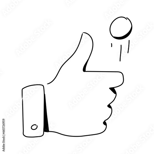 Coin Toss Ceremony Handdrawn Icon