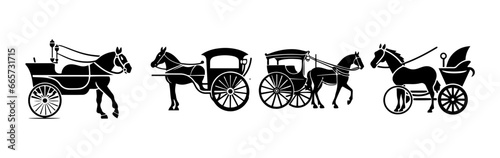 black and white illustration of the chariot photo