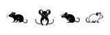 Black and white sketch of mouse
