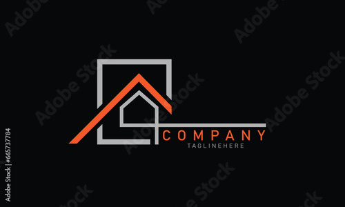 Foto Real Estate, Construction, Building Concept Logo Design Template