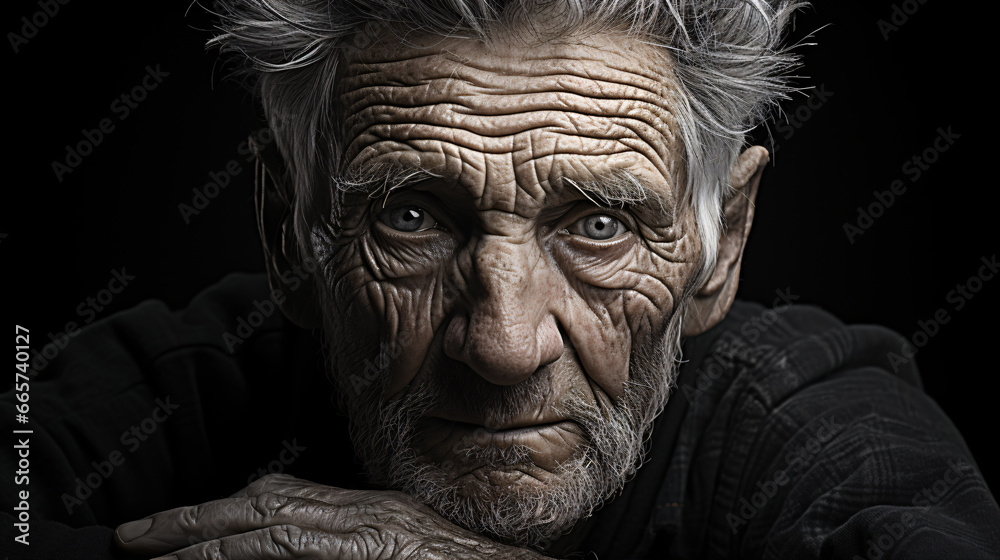 A striking monochrome shot encapsulating the feelings of an senior person is ideal to underline life-lessons, sagacity, or aging themes in journalistic pieces or social projects. A striking monochrome shot encapsulating the feelings of an senior person is ideal to underline life-lessons, sagacity, or aging themes in journalistic pieces or social projects.