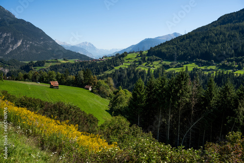 Beautiful Landscape in the Pitz Valley in Tirol in Austria