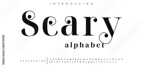Baletic premium luxury elegant alphabet letters and numbers. Elegant wedding typography classic serif font decorative vintage retro. Creative vector illustration 