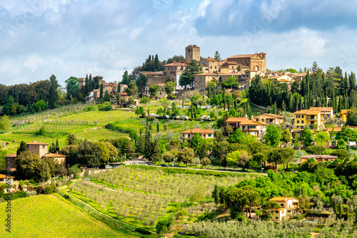Tableau sur toile Panzano,.Chianti Region, .central Tuscany,Italy,Europe