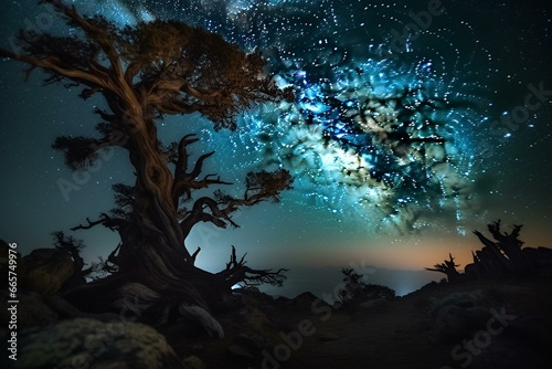 capturing the beauty of a nocturnal celestial phenomenon. Generative AI