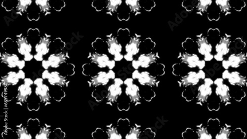 White snowflake abstract 4K background