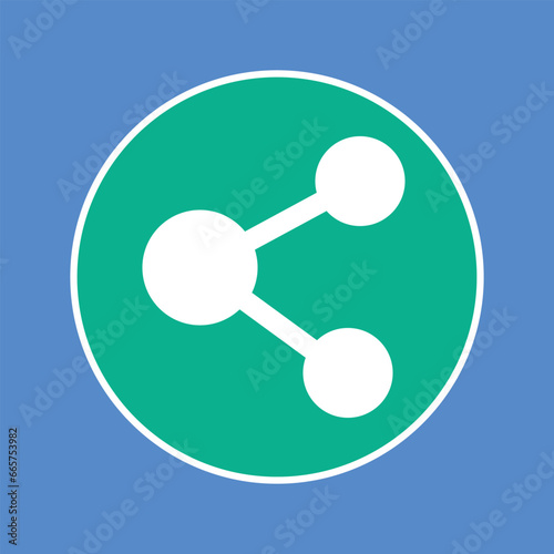 green symbol of sharing icon