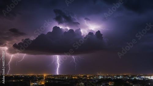 lightning over the city lightning thunderstorm flash raining background bad weather cloudy