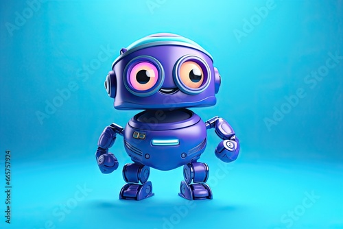 Cute, purple robot. © Simon